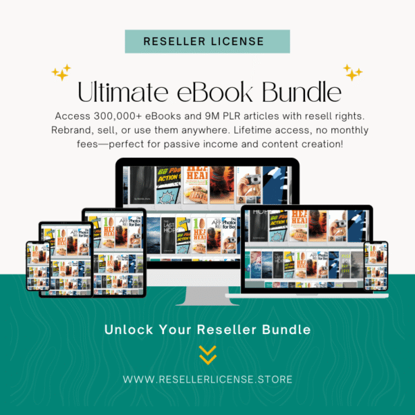 Ultimate eBook Reseller Bundle – 300,000+ eBooks with PLR License for Passive Income